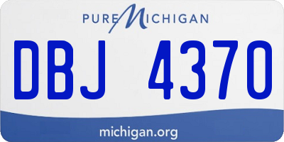 MI license plate DBJ4370