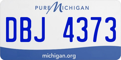 MI license plate DBJ4373