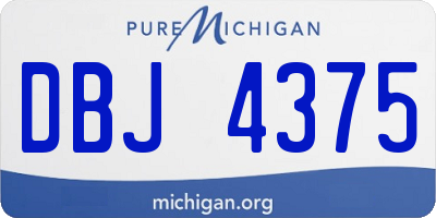 MI license plate DBJ4375