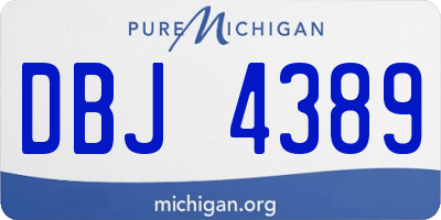 MI license plate DBJ4389