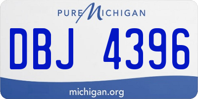 MI license plate DBJ4396