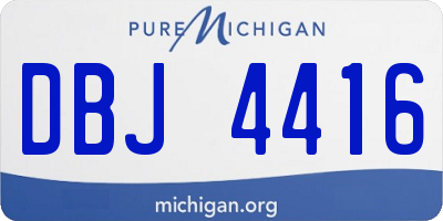 MI license plate DBJ4416