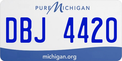 MI license plate DBJ4420