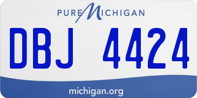 MI license plate DBJ4424