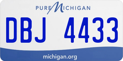 MI license plate DBJ4433