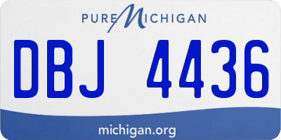 MI license plate DBJ4436