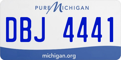 MI license plate DBJ4441