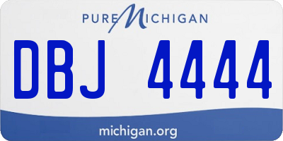MI license plate DBJ4444