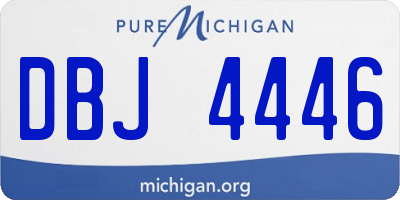 MI license plate DBJ4446