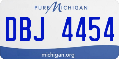 MI license plate DBJ4454