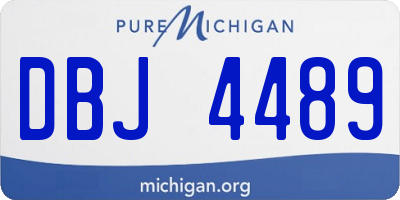 MI license plate DBJ4489