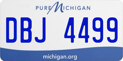 MI license plate DBJ4499