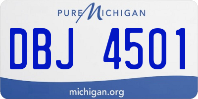 MI license plate DBJ4501