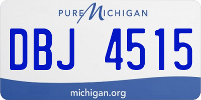 MI license plate DBJ4515