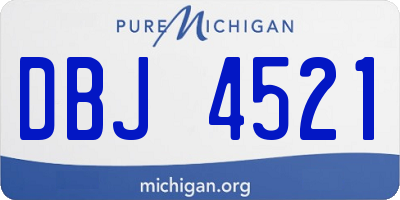 MI license plate DBJ4521