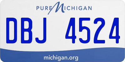 MI license plate DBJ4524