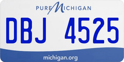 MI license plate DBJ4525