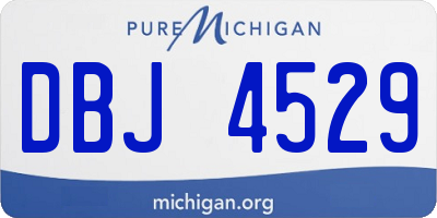 MI license plate DBJ4529
