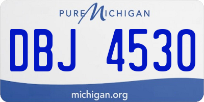 MI license plate DBJ4530