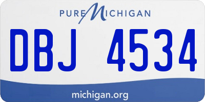 MI license plate DBJ4534