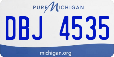 MI license plate DBJ4535