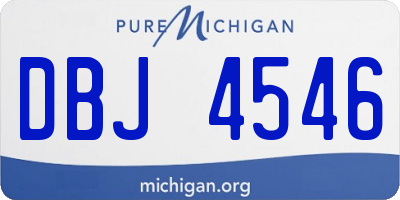 MI license plate DBJ4546