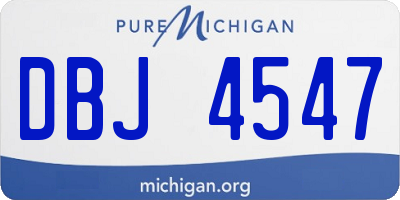 MI license plate DBJ4547