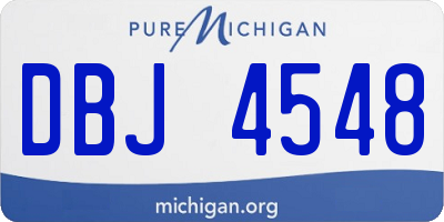 MI license plate DBJ4548