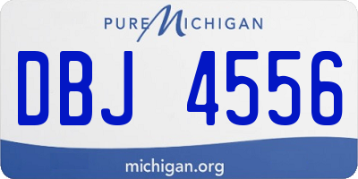 MI license plate DBJ4556