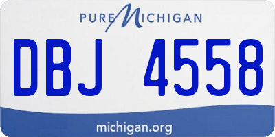 MI license plate DBJ4558