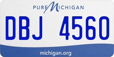 MI license plate DBJ4560