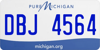 MI license plate DBJ4564