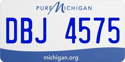 MI license plate DBJ4575