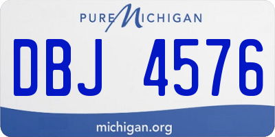 MI license plate DBJ4576
