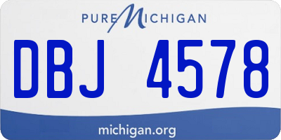 MI license plate DBJ4578