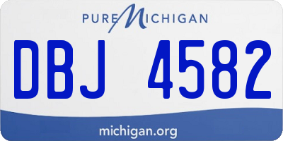 MI license plate DBJ4582