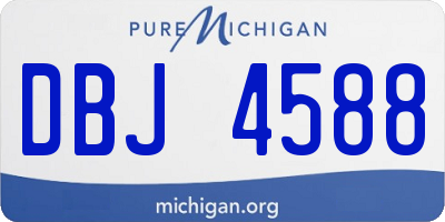 MI license plate DBJ4588