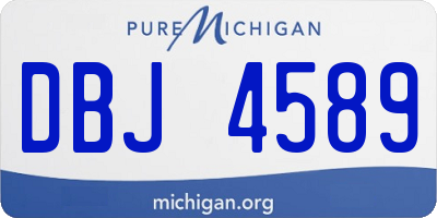 MI license plate DBJ4589
