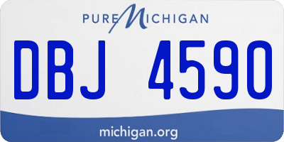 MI license plate DBJ4590
