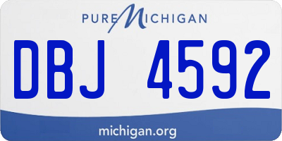 MI license plate DBJ4592