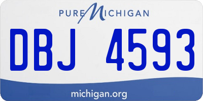 MI license plate DBJ4593