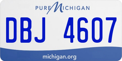 MI license plate DBJ4607