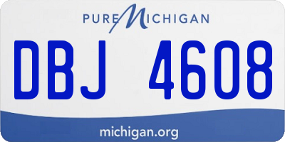 MI license plate DBJ4608
