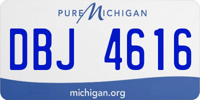 MI license plate DBJ4616