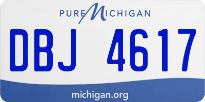 MI license plate DBJ4617