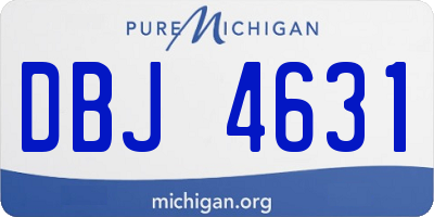 MI license plate DBJ4631