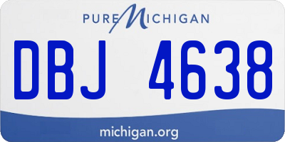 MI license plate DBJ4638