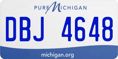 MI license plate DBJ4648