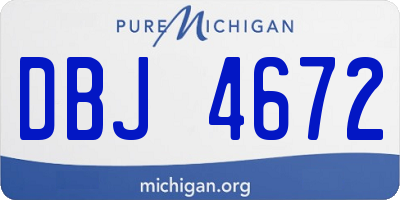 MI license plate DBJ4672