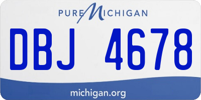 MI license plate DBJ4678